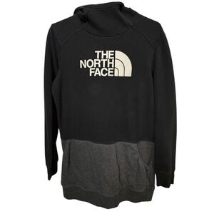 The North Face Two-Tone Black & Gray Funnel Neck Hoodie Dress Women’s L